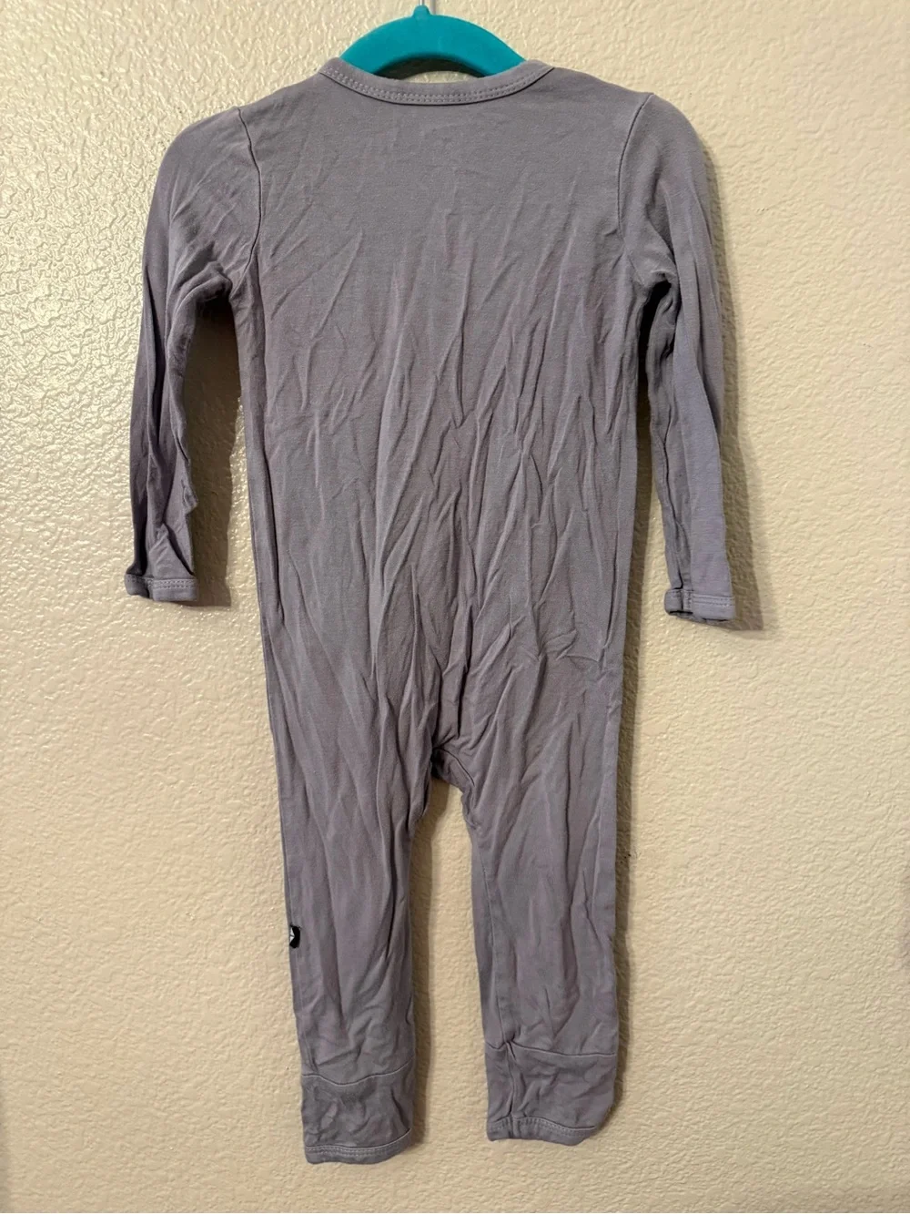 Kyte BABY Gray Long-Sleeve Zipped One-Piece Footie